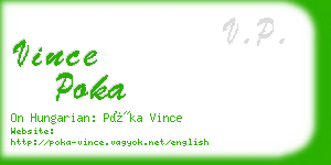 vince poka business card